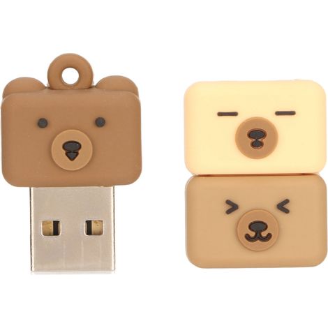 Clé USB Ours Dessin Animé 64G Plug and Play Support Branchement à Chaud USB 2.0 Résistant aux Chocs pour PC