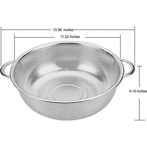 Passoire Micro-perforee - - 28.5cm - Acier inoxydable - Argent (1/4)