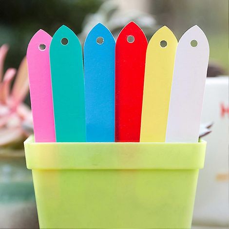 Étiquettes pour plantes très résistantes, 100 étiquettes en plastique imperméables et résistantes aux UV pour plantes en pot, marqueurs de jardin avec surface facile à écrire (1/3)