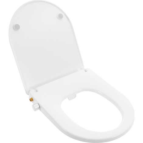 【Chauffage et ventilation】Siège de WC avec fonction bain de siège, kit de WC avec douche à double buse, Pas besoin d'être branché sur le secteur, fonction de réglage de la pression de l'eau (1/5)
