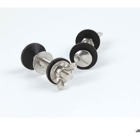 Vis De Fixation Réservoir Toilette - Acier Inoxydable Et Caoutchouc - Pour Connexion Réservoir À Cuve - 2 Pièces (1/5)