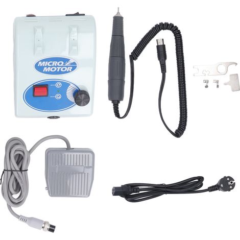 Garsent Elektrischer Mikromotor-Polierer, 35.000 U/min, Polieren, Handstück, Labor- und Präzisionsarbeiten, Schmuck, Schleifen, Kunsthandwerk, Bildhauerei, Polieren (EU-Stecker 220 V)