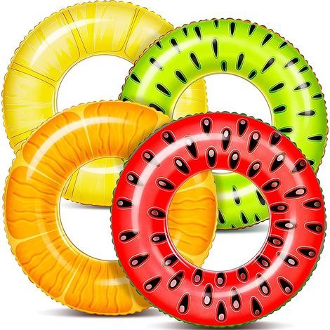 4 Packs de flotteurs gonflables pour Piscine, Tubes de Fruits, flotteurs pour Piscine, Jouets pour la Plage et la fête pour Les Enfants et Les Adultes (1/4)