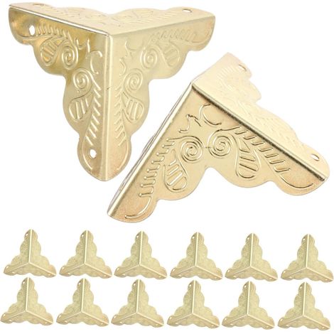 Lot de 24 protections d'angle métalliques pour meubles et boîtes (1/5)