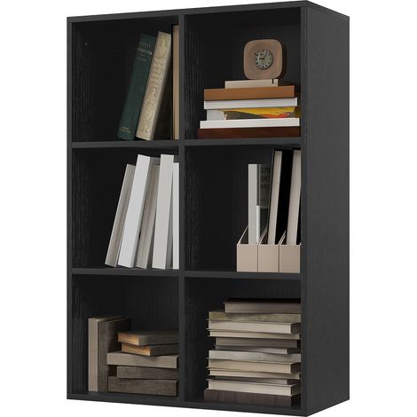 SixCube Bookcase Black Wood Effect (1/5)