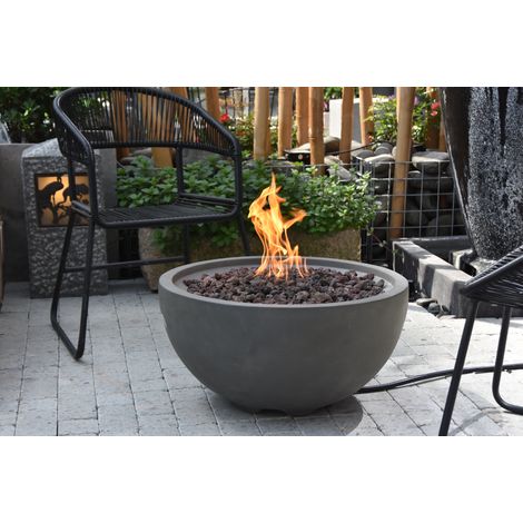 Elementi Gasfeuerstelle "Nantucket" in Beton-Optik, grau, 67,5 x 67,5 x 35 cm (L x B x H) (1/5)