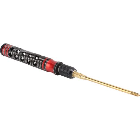 12-in-1 Schraubendreher-Set zur Reparatur von Modelldrohnen und -autos, mit abnehmbaren Köpfen und rotem Griff. (1/5)
