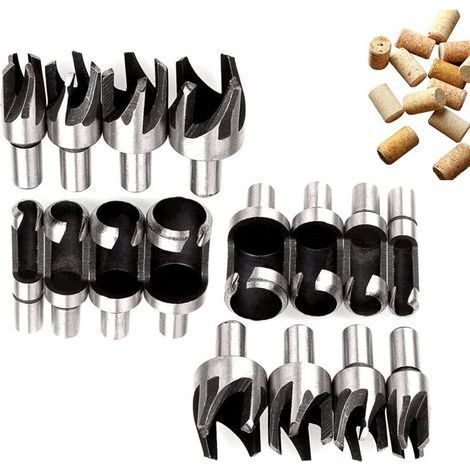 Holzdübelschneider, 16-teiliges Zapfenbohrer-Set aus Kohlenstoffstahl, Kegelbohrer-Set 6 mm/10 mm/13 mm/16 mm (1/5)