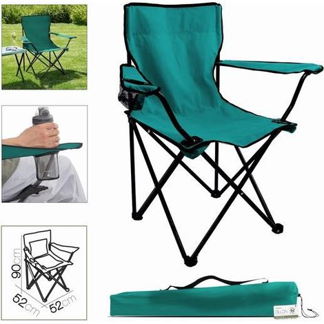 DK HOME SILLON PLEGABLE ESMERALDA 52 x 52 x 90 cm