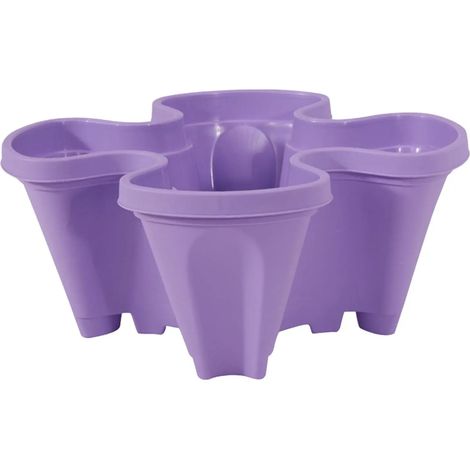 Plateau roulettes pour pots de fleurs violet 35 x 15 cm (1/5)