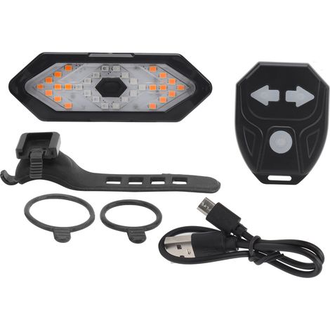 Vélo feux arrière télécommande clignotants USB rechargeable avec haut-parleur (1/5)
