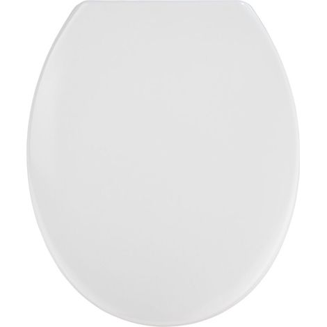 Abattant WC Vigone – Duroplast antibactérien – Fixation inox – Résistant aux éraflures – Dimensions 35x43,5cm – Blanc