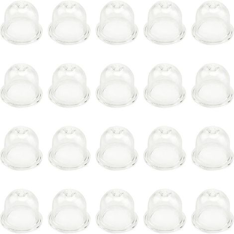 20 Pièces Carburateur Amorce Pompe Ampoule 19 mm Poire Pompe Amorcage Accessoires de Carburateur pour Debroussailleuse Tronçonneuse Souffleur Tondeuse - Bluedeer (1/4)
