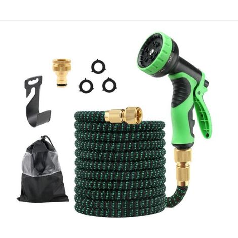 Dieser 15 Meter lange, einziehbare Gartenschlauch eignet sich ideal zum Bewässern von Rasenflächen, Gärten und Außenbereichen. (1 Set) (1/5)