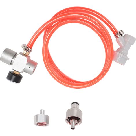 Mini régulateur de fût automatique en acier inoxydable, pression de CO2 pour café, Soda, avec tuyau rouge de 1m, pour brassage à domicile (1/5)