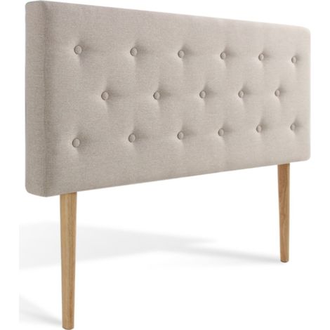 Tête de lit capitonnée Théa 140cm Tissu Beige (1/3)