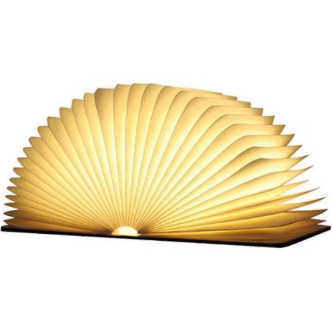 Lampe de livre pliable compacte 5 couleurs, lampe de lecture en bois, lampe de bureau portable version améliorée, lanterne en papier LED originale avec port USB (1/5)