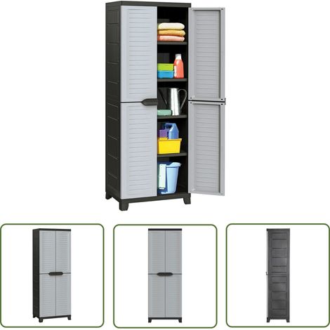 The Living Store Armoire en plastique 65x45x181 cm - Meuble De Rangement - Armoire - Placard - Rangement Intérieur - Organisation (1/5)
