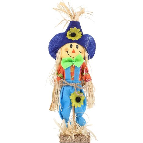Halloween Vogelscheuche Dekoration für Garten aus Stroh und