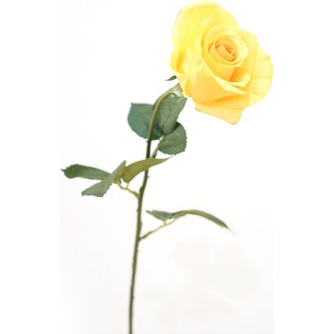 Fleur de Rose artificielle, Simulation exquise et réaliste pour décoration de mariage à domicile, jaune (1/5)