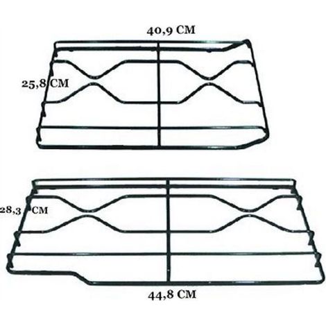GRIGLIA CUCINA ARISTON 2 PZ CM 44,8 X 28,3 + 40,9 X 25,8 GRIGLIE P 0256 + P 0258 (1/2)