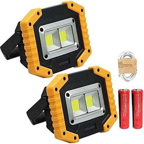 30W Rechargeable LED Headlamp, Portable Headlamp with USB Port, Waterproof, for Hiking, Camping, Emergency Lighting (Set of 2) (1/4)