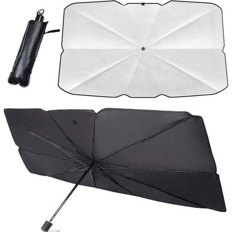 Pare-soleil de pare-brise de voiture. Pare-soleil parapluie pour pare-brise de voiture. Pare-brise pliable. Protection UV. Isolation thermique (1/5)