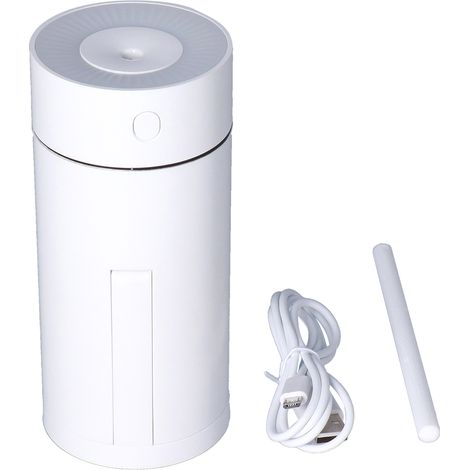 Humidificateur d'air USB portable blanc, brumisateur rotatif pour bureau, maison et voyage (1/5)