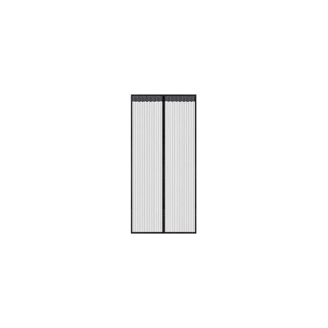 Rideau de porte magnétique noir en 120x210 CM pour portes fenêtres Anti Moustiques Mouches (1/4)
