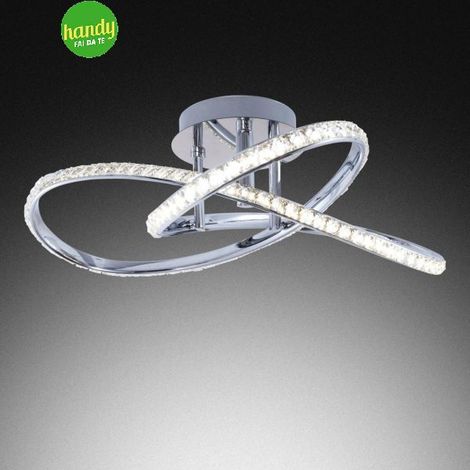 Plafoniera Novecento Kim 40W Cristallo Cromo