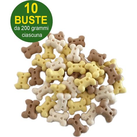 Biscotti ossetti alla vaniglia per cani 10 buste da 200 g ciascuna