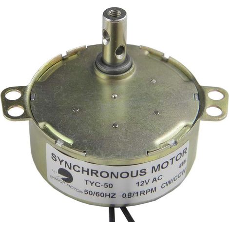 TYC-50 12V Synchronous Motor AC 0.8-1RPM CW/CCW Micro-motor Reduction Gear Motor (1/5)