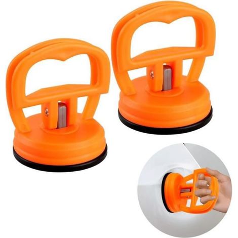Kit de débosselage de voiture, lot de 2 puissants extracteurs de bosses de voiture, lève-poignée, ventouse de voiture et kit (1/4)