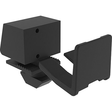 Fath Klemmbock 14 Item System - Klemmteil zur Befestigung von Flächenelementen 1-9mm im Aluprofil mit Nut 8, Kunststoff PA schwarz - 10 Stück (1/5)