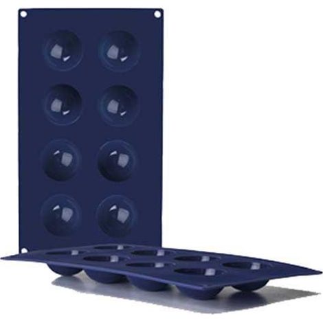 Ibili Stampo a semisfere blu in silicone 32x19 cm