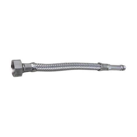 Flessibile inox prolungato per rubinetterie monoforo f 3/8 cm. 10 diam. 10