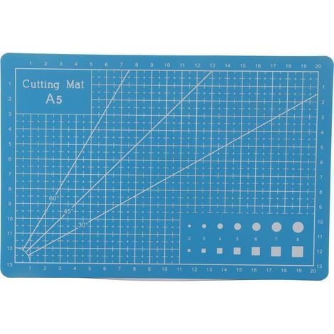 Set mit 2 A5-Schneidematten mit Rasterlinien, selbstheilendes PVC für Papier, Leder, Stoff – DIY-Platte (1/5)