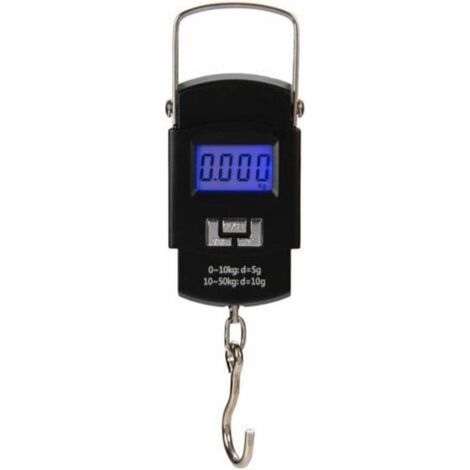 Balance électronique numérique précise de 50 kg – pour pêche, bagages, cuisine et usage domestique, affichage LCD rétroéclairé, fonction tare et arrêt automatique (1/5)