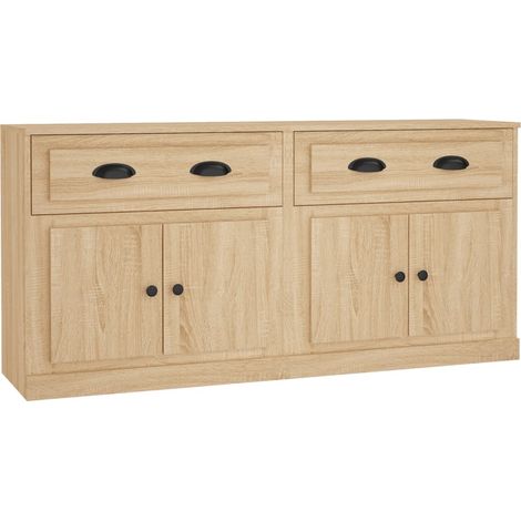 Maison Exclusive - Aparadores 2 piezas madera contrachapada color (1/5)