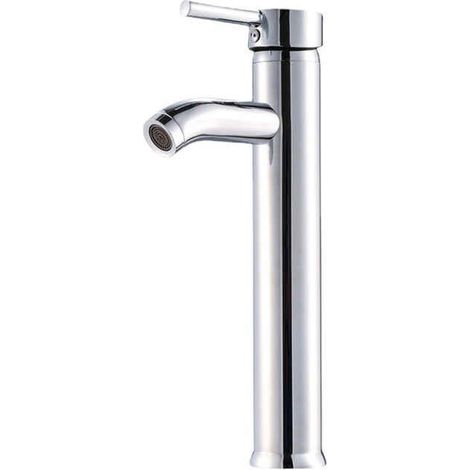 Bathroom Sink Faucet with High Spout, Adjustable Hot and Cold Mixer Tap, Chrome (1/5)