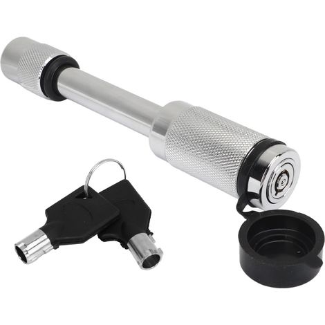 Verrou de connexion de flèche de remorque, peinture électrophorétique argentée, résistant au vieillissement de précision, convient pour le remorquage de bateaux, camions, camping-cars et voitures. (1/5)