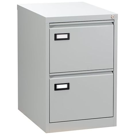 Classeurs monobloc Pro 2 tiroirs couleur gris clair - Maxiburo