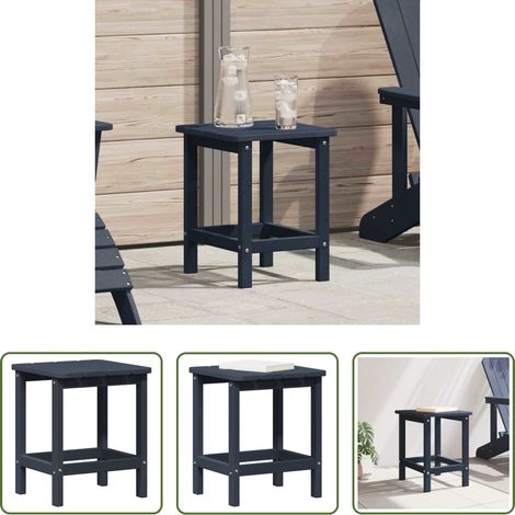 vidaXL Jardin - Table d'appoint Bleu marine 38 x 38 x 46 cm Polyéthylène (1/5)