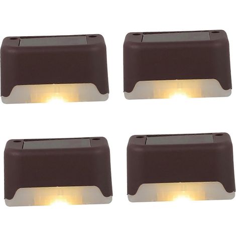 Lampes solaires LED étanches pour terrasse et allée, faciles à installer. (1/5)