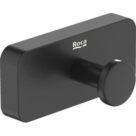 Percha con instalación mediante tornillería o adhesivo SONATA - ROCA Color: Negro mate