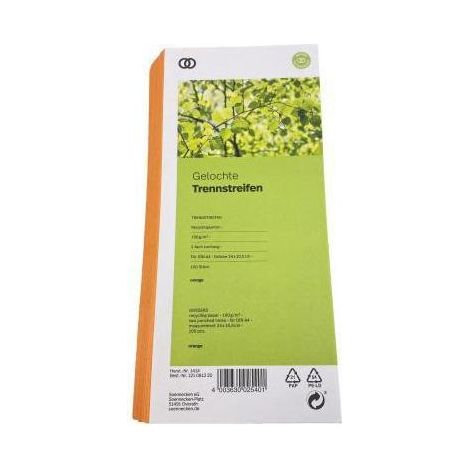 Soennecken Trennstreifen oeco 1414 10,5x24cm orange 100St. (1/4)