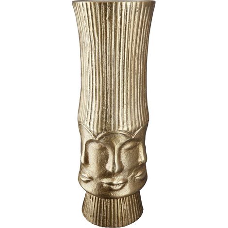 Vase à Fleurs en Aluminium - Décoration de Salon - Cadeau pour Femme - Anniversaire fête des mères - Couleur : doré - Hauteur : 45,5 cm (1/4)