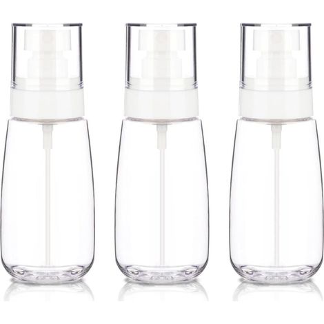Lot de 3 Vaporisateurs de Voyage 100 ml Vides Mini Flacons Plastique Brume Fine (1/4)