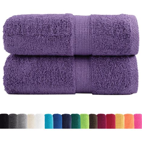 Serviettes de toilette Premium SOLUND 2 pièces Violet 30 x 30 cm 600 g/m² (1/5)