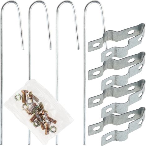 Ancoraggi Perg-N9499 per il fissaggio di pergole, martellati, set da 4 pezzi + viti (1/5)